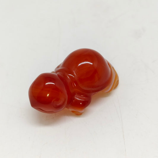 red agate turtle carving ornaments healing 30.5g