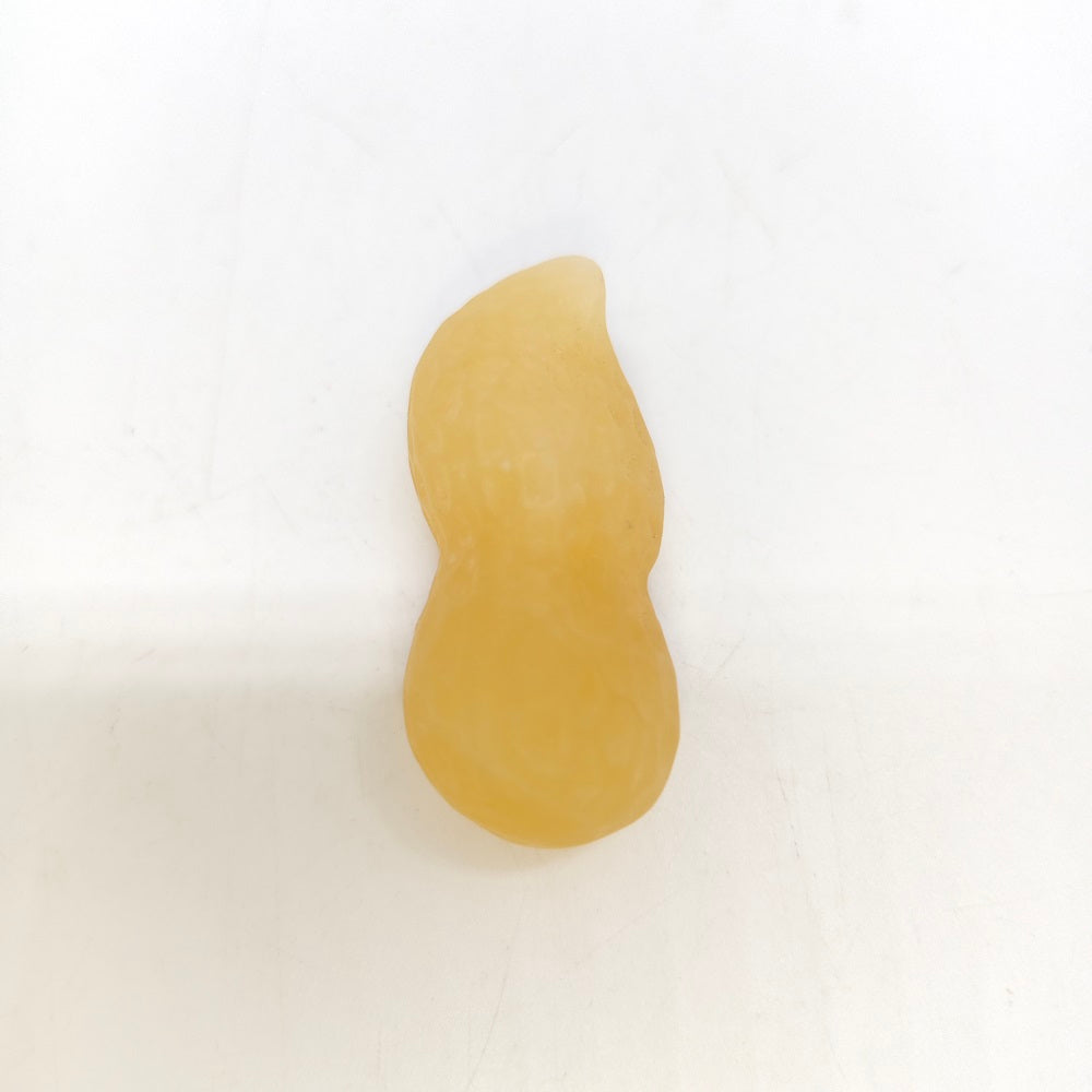 yellow calcite peanut carving ornaments healing 26.1g