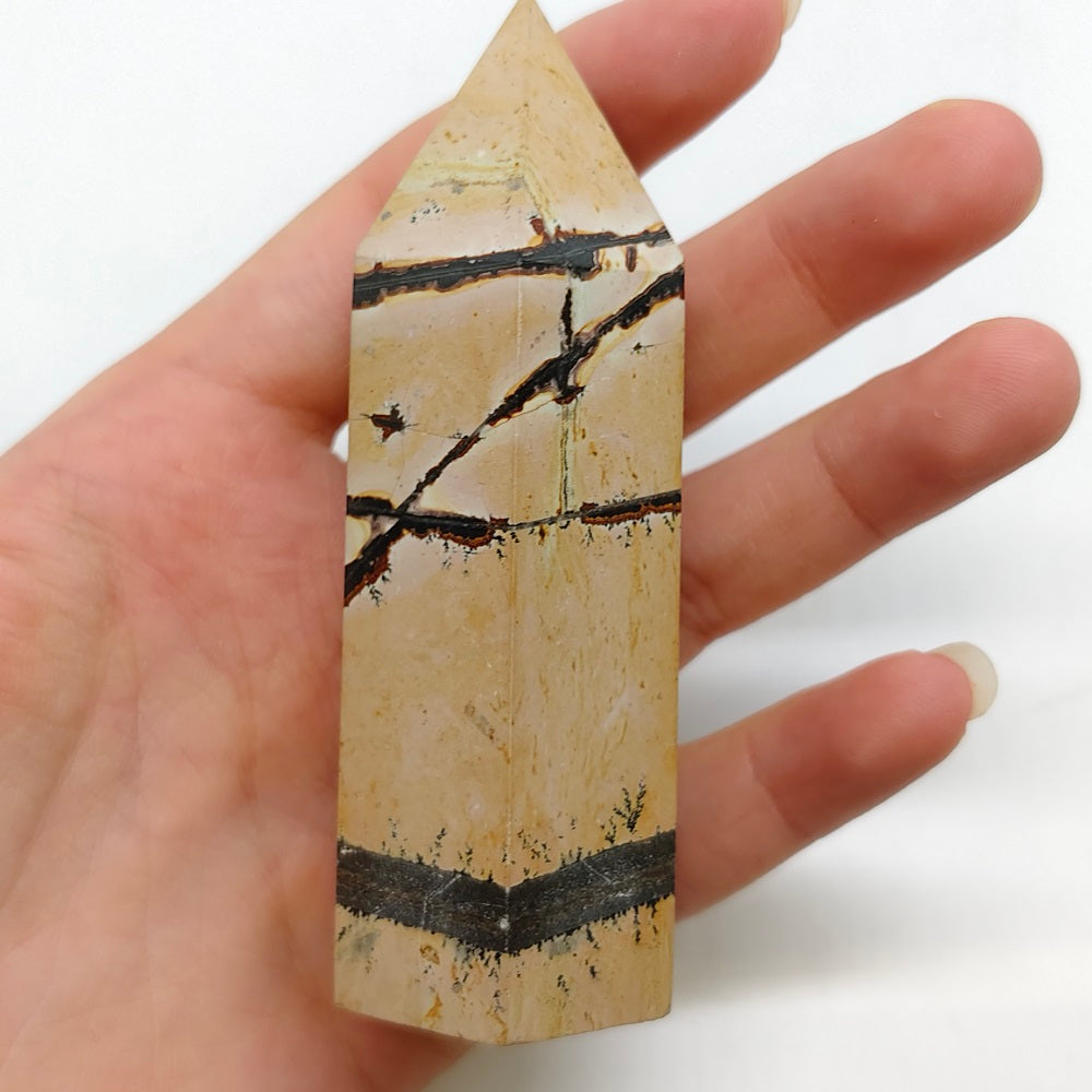 picture jasper tower carving ornaments healing 99g