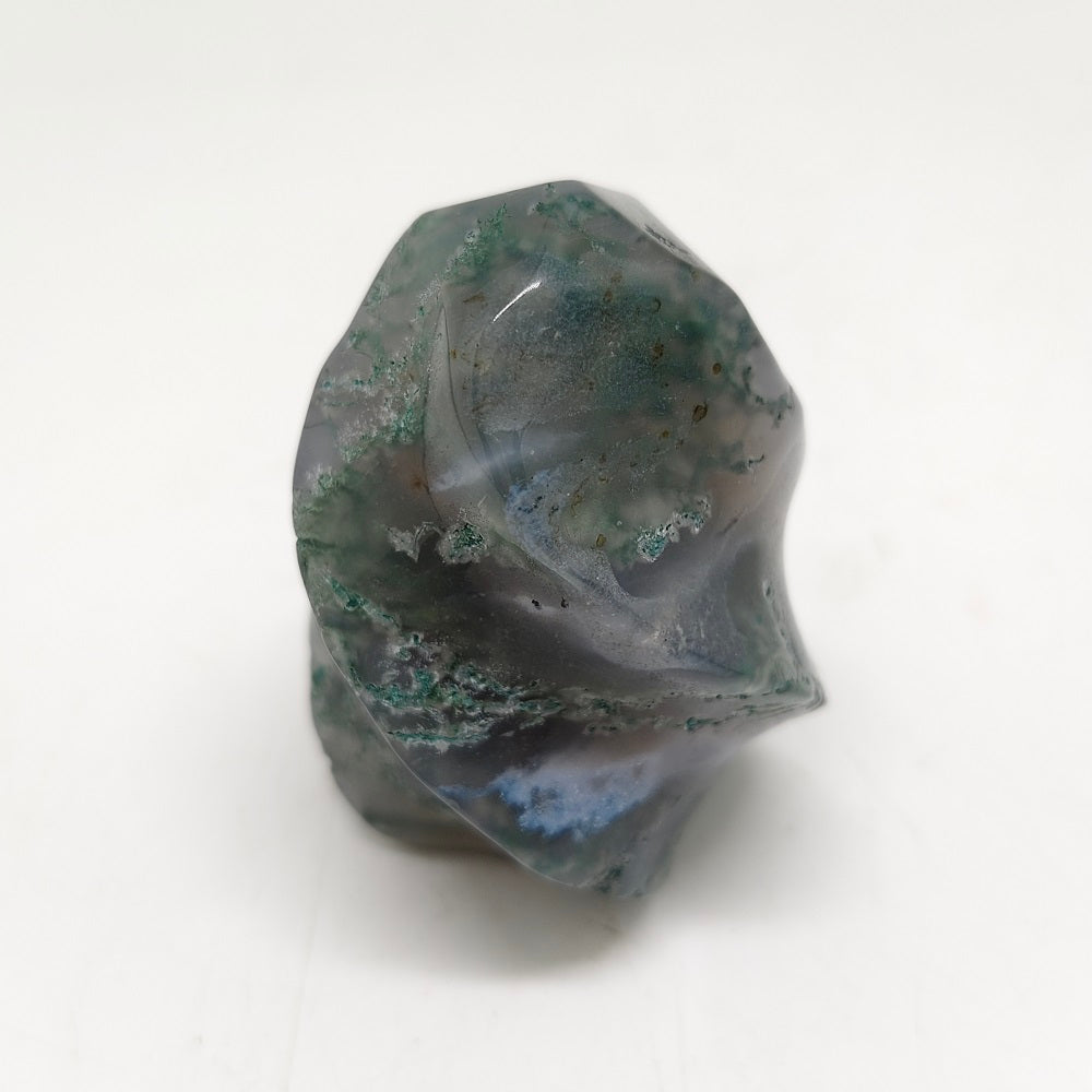 mossagate torch carving ornaments healing 108.8g