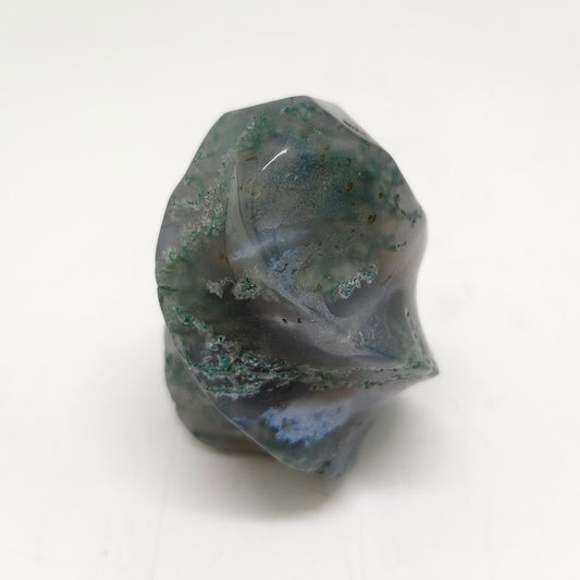 mossagate torch carving ornaments healing 108.8g