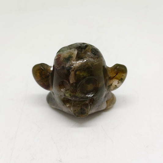 mossagate ghost carving ornaments healing 61.6g