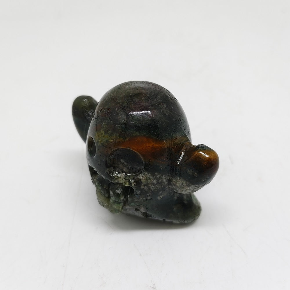 mossagate ghost carving ornaments healing 64g