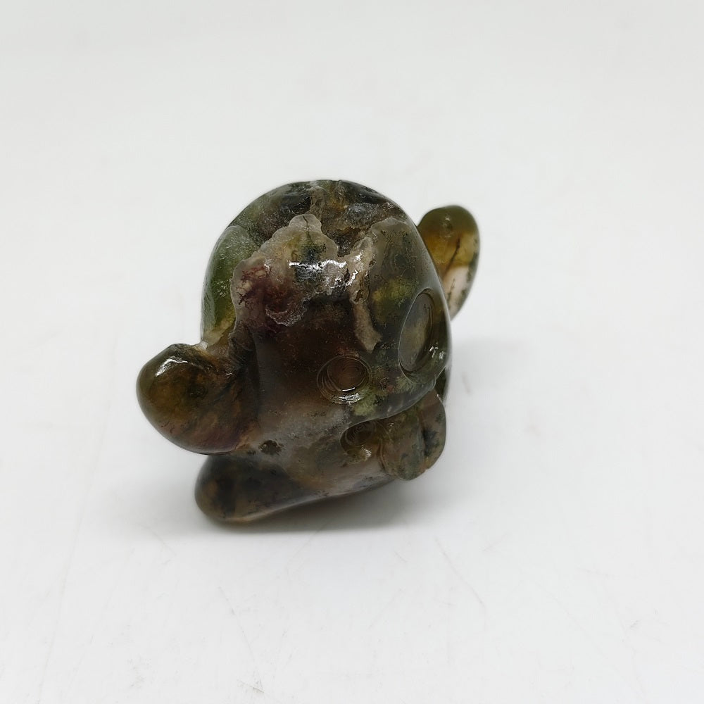 mossagate ghost carving ornaments healing 61.6g