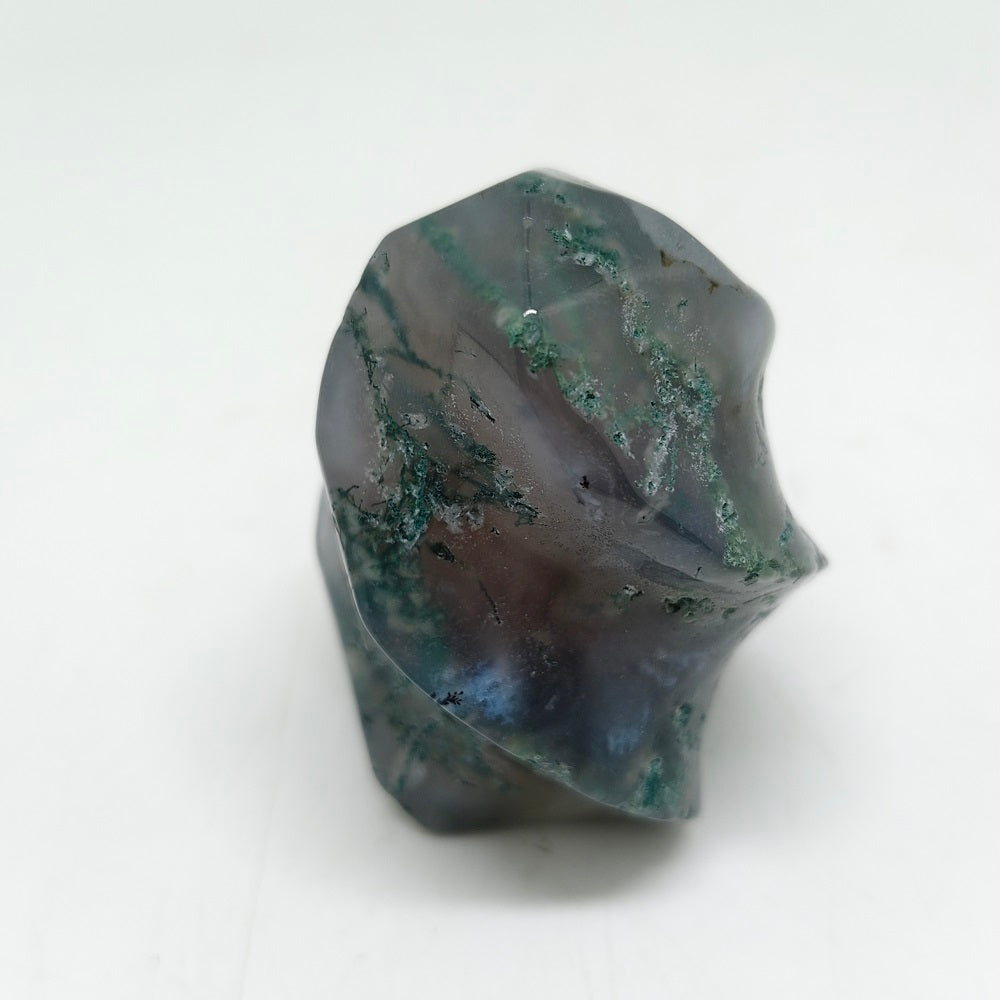 mossagate torch carving ornaments healing 108.8g