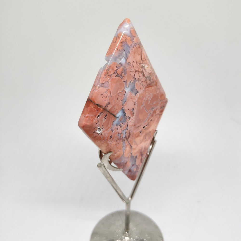 pink silced agate carving ornaments healing 151.4g