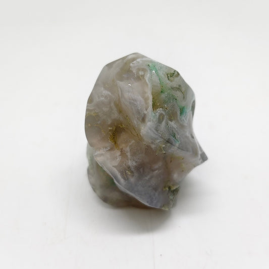 mossagate torch carving ornaments healing 95.8g