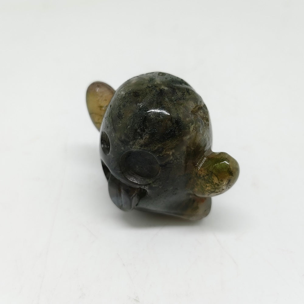 mossagate ghost carving ornaments healing 64.9g