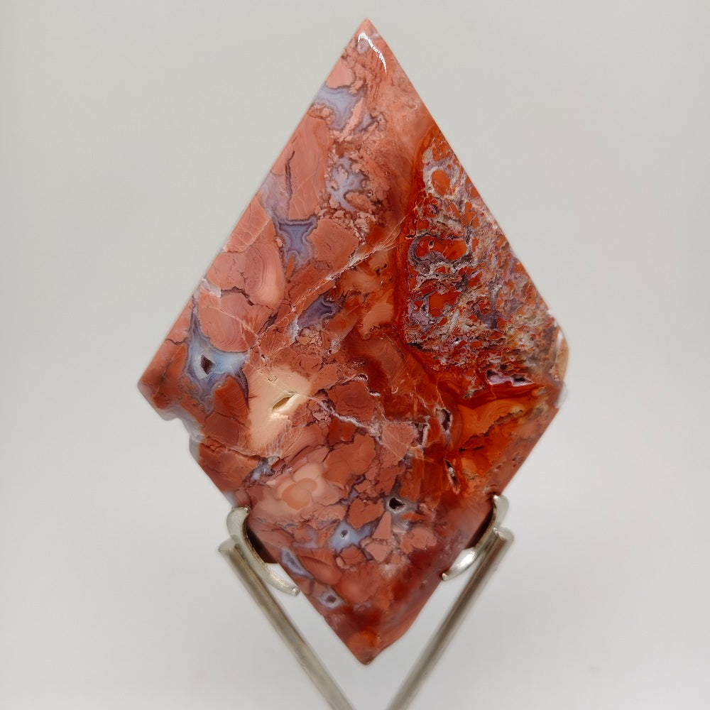 pink silced agate carving ornaments healing 174.1g