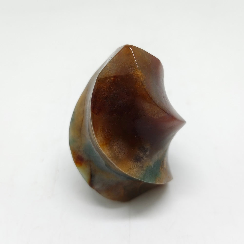 mossagate torch carving ornaments healing 94.2g