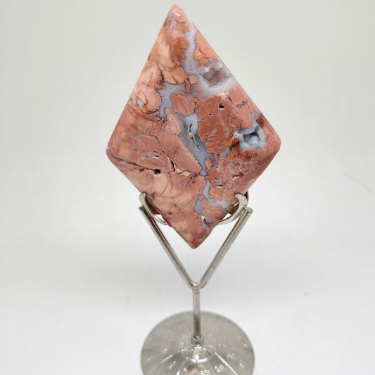 pink silced agate carving ornaments healing 151.4g