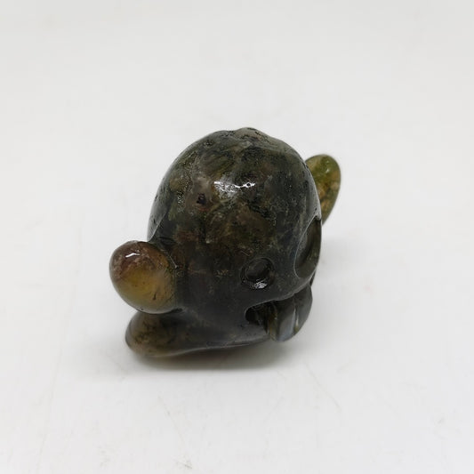 mossagate ghost carving ornaments healing 64.9g