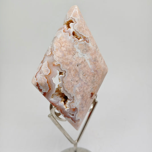 pink silced agate carving ornaments healing 181.8g