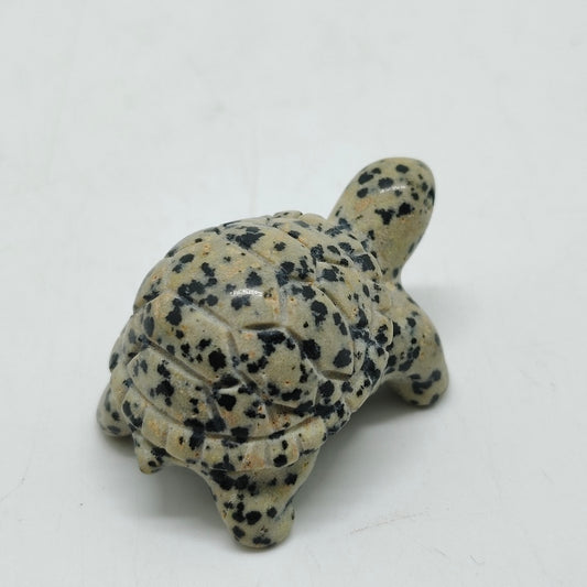 spotted stone turtle carving ornaments healing 32g
