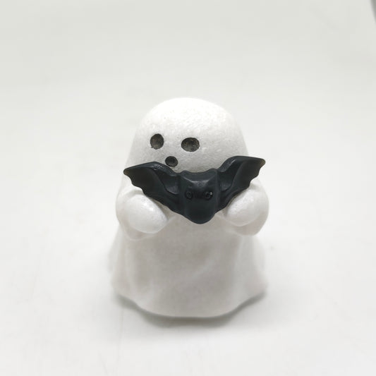 white marble ghost carving ornaments healing 175.4g
