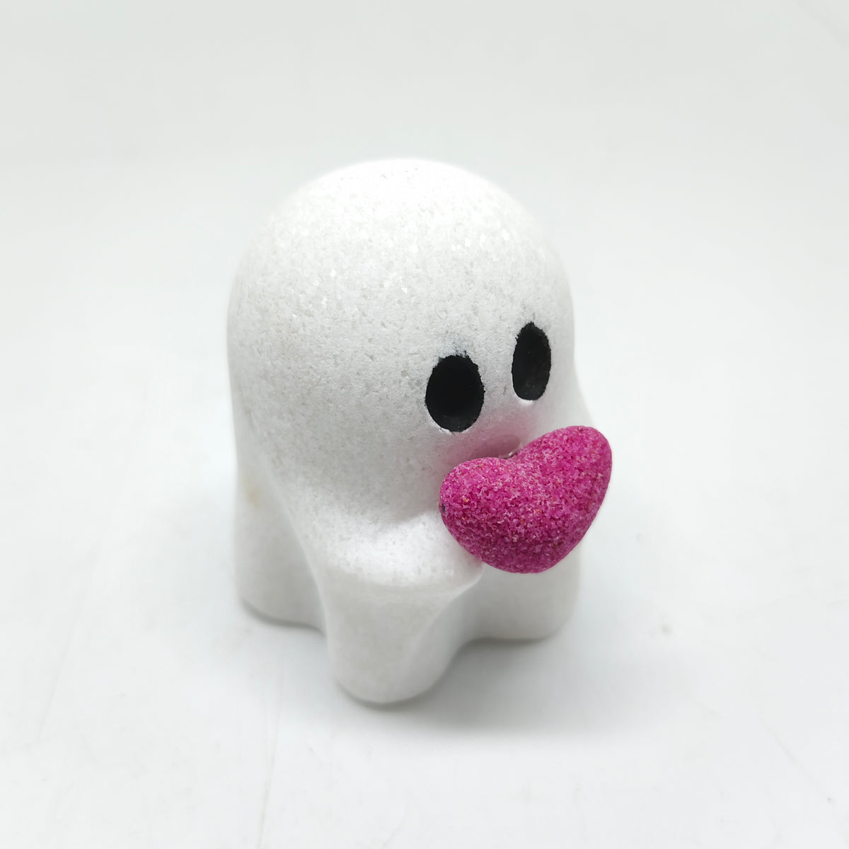 white marble ghost carving ornaments healing 213.3g
