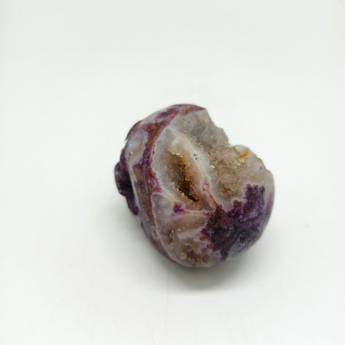 purple sphalerite skull carving ornaments healing 165.6g