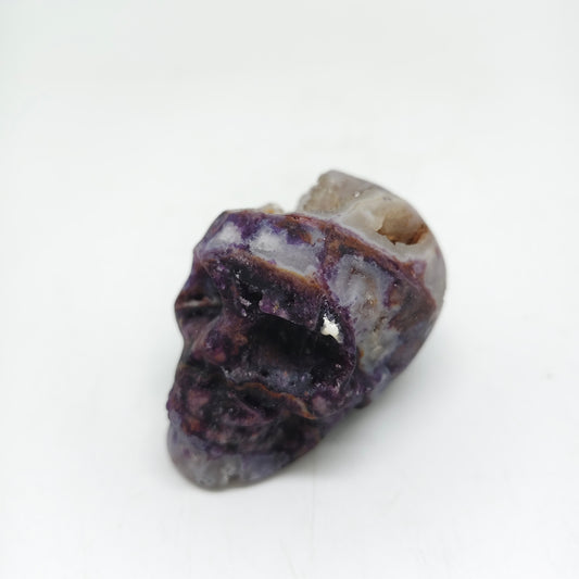 purple sphalerite skull carving ornaments healing 165.6g