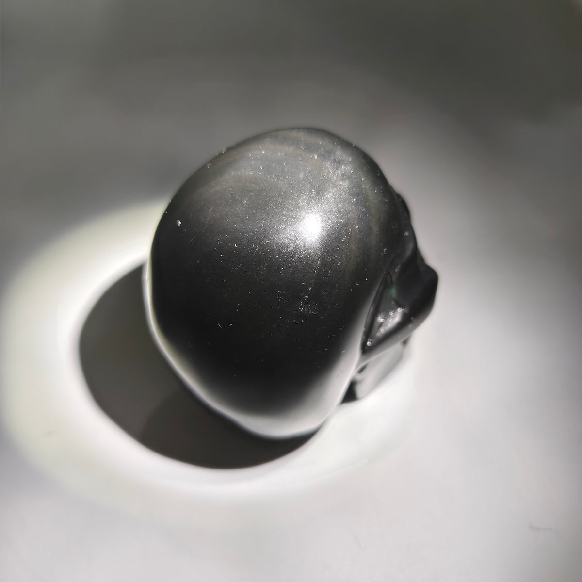 rainbow obsidian skull carving ornaments healing 261.7g