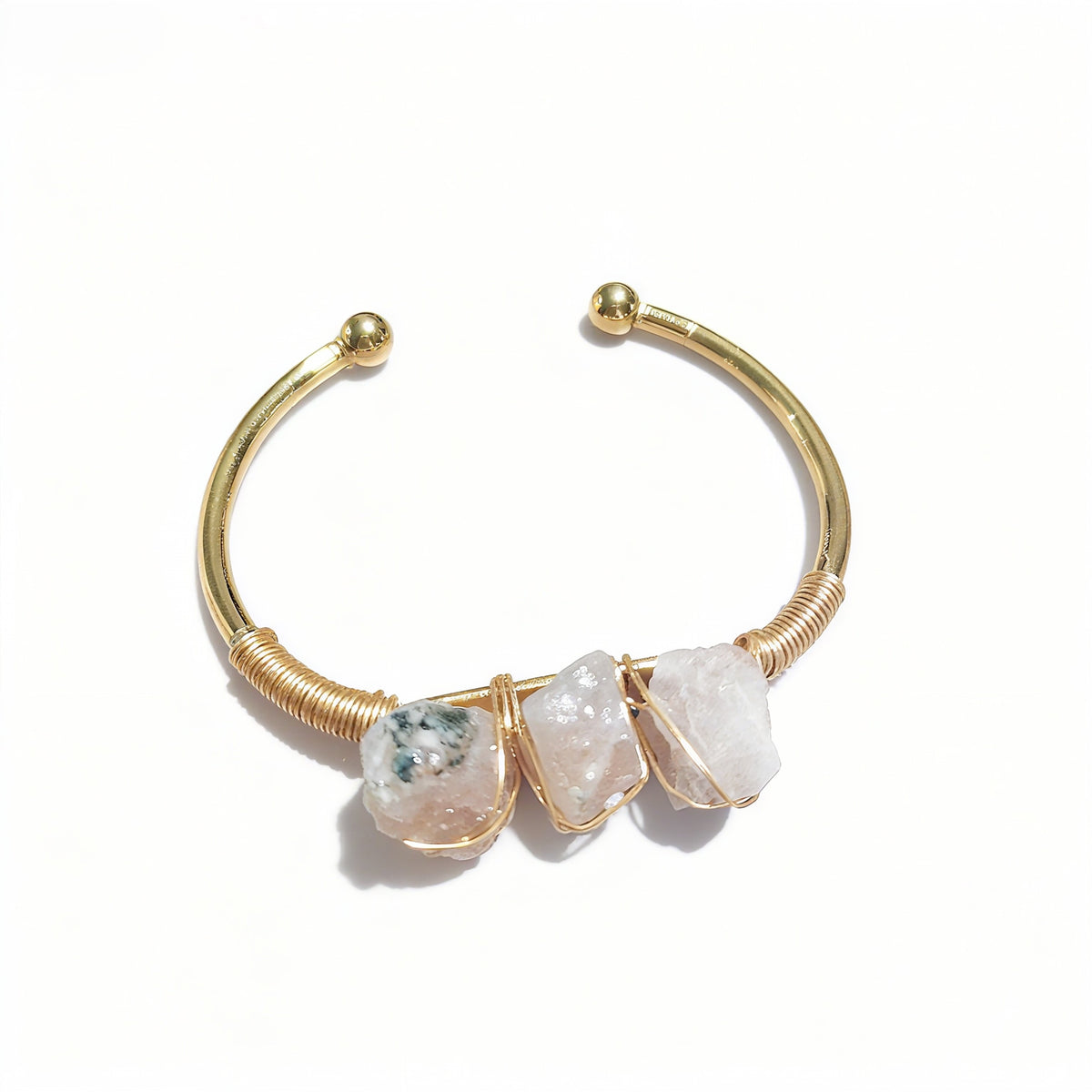 Natural Crystal Beads Bangle Elegant Design Perfect for Women Meditation Romantic Gift