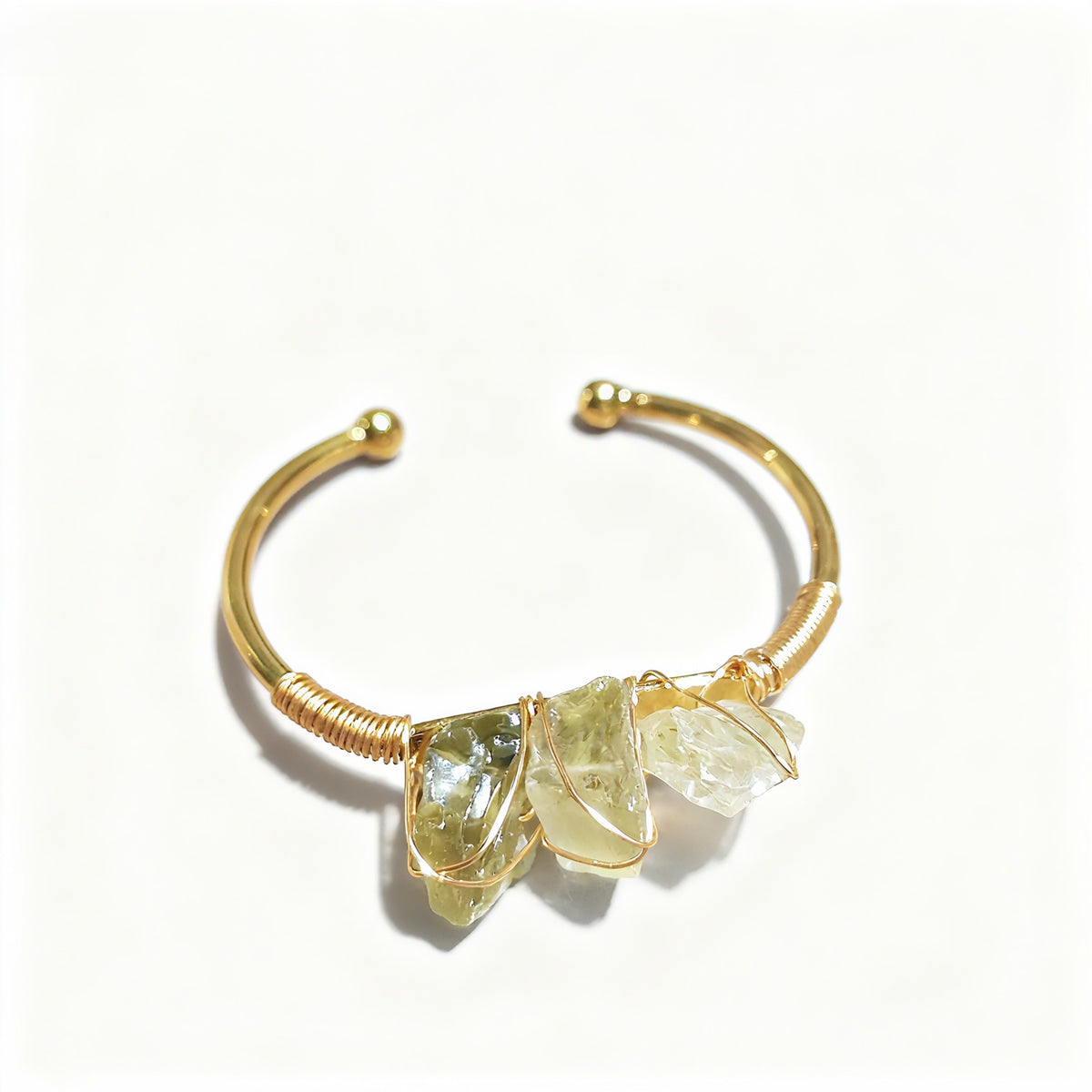 Natural Crystal Beads Bangle Elegant Design Perfect for Women Meditation Romantic Gift