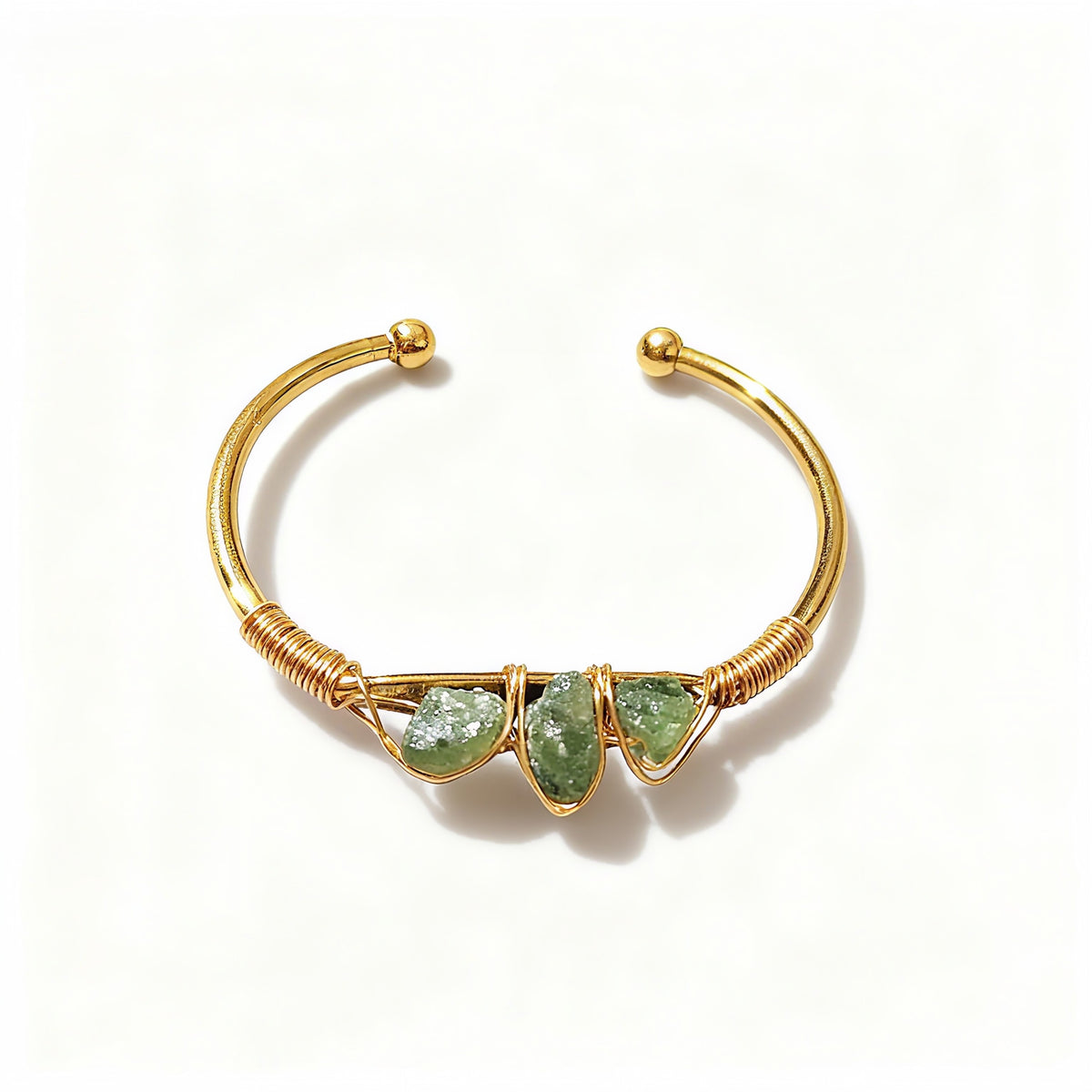 Natural Crystal Beads Bangle Elegant Design Perfect for Women Meditation Romantic Gift