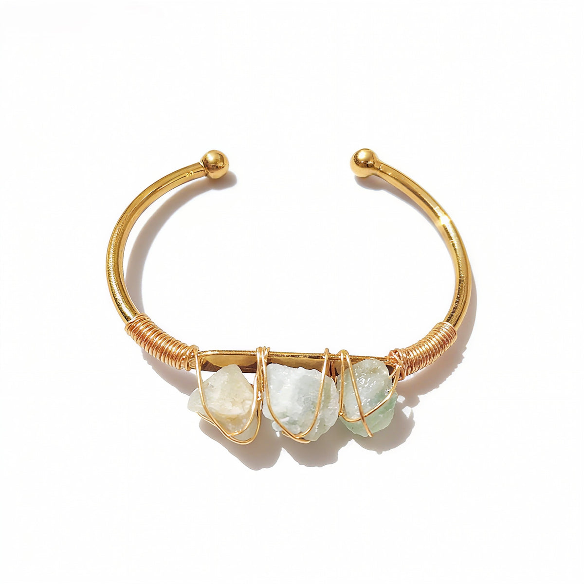 Natural Crystal Beads Bangle Elegant Design Perfect for Women Meditation Romantic Gift